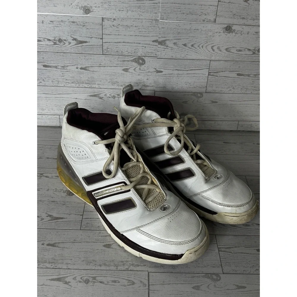 Adidas Climacool 2007 Basketball Shoes‎ Mens Size 13 White Maroon Sneakers