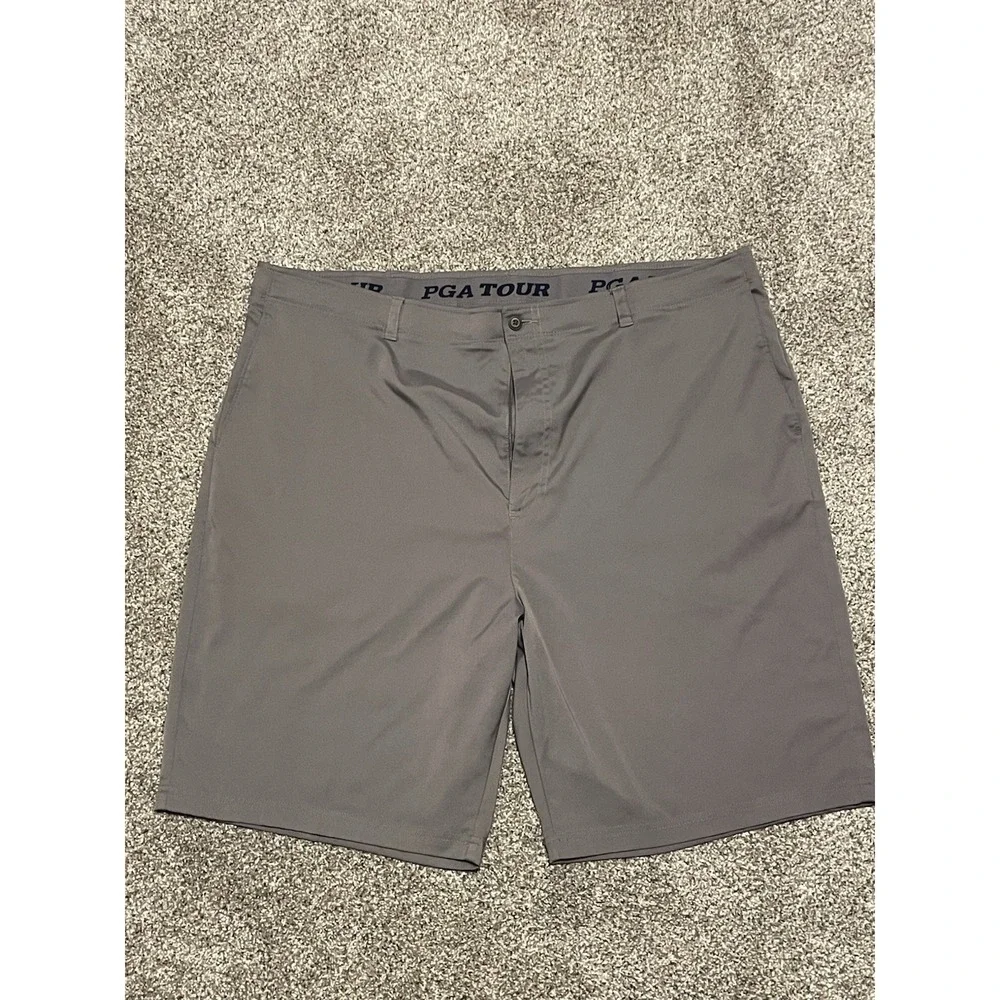 Mens‎ Pga Tour Golf Shorts Grey Performance Stretch Athletic Size 46