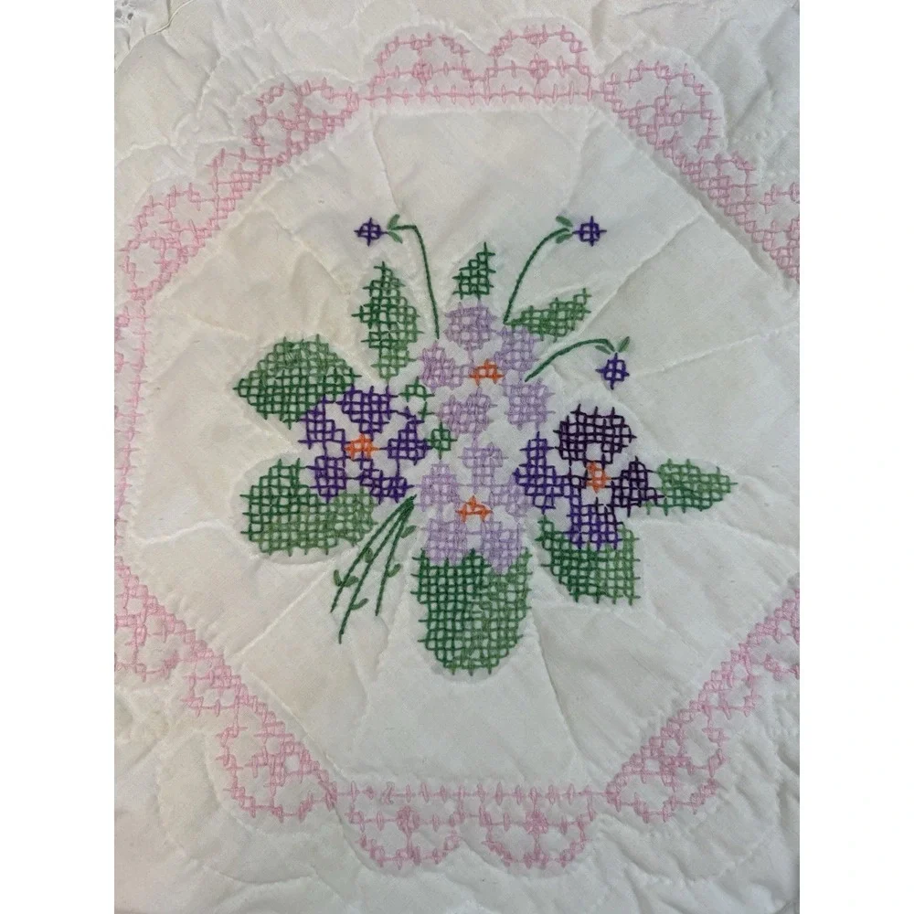Lot Vtg Assorted Sizes Mixed Lot Cotton Linen Runners‎ Pillowcase Floral Dog