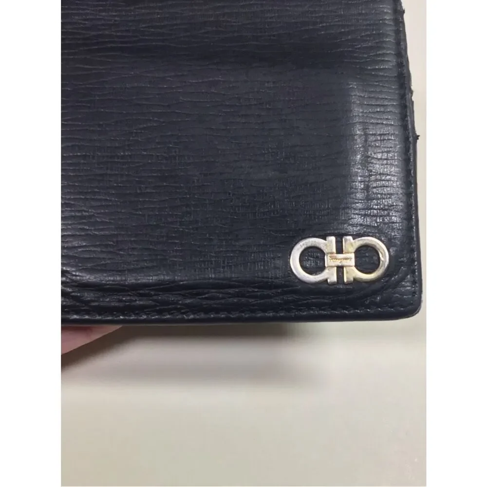 Salvatore Ferragamo black leather