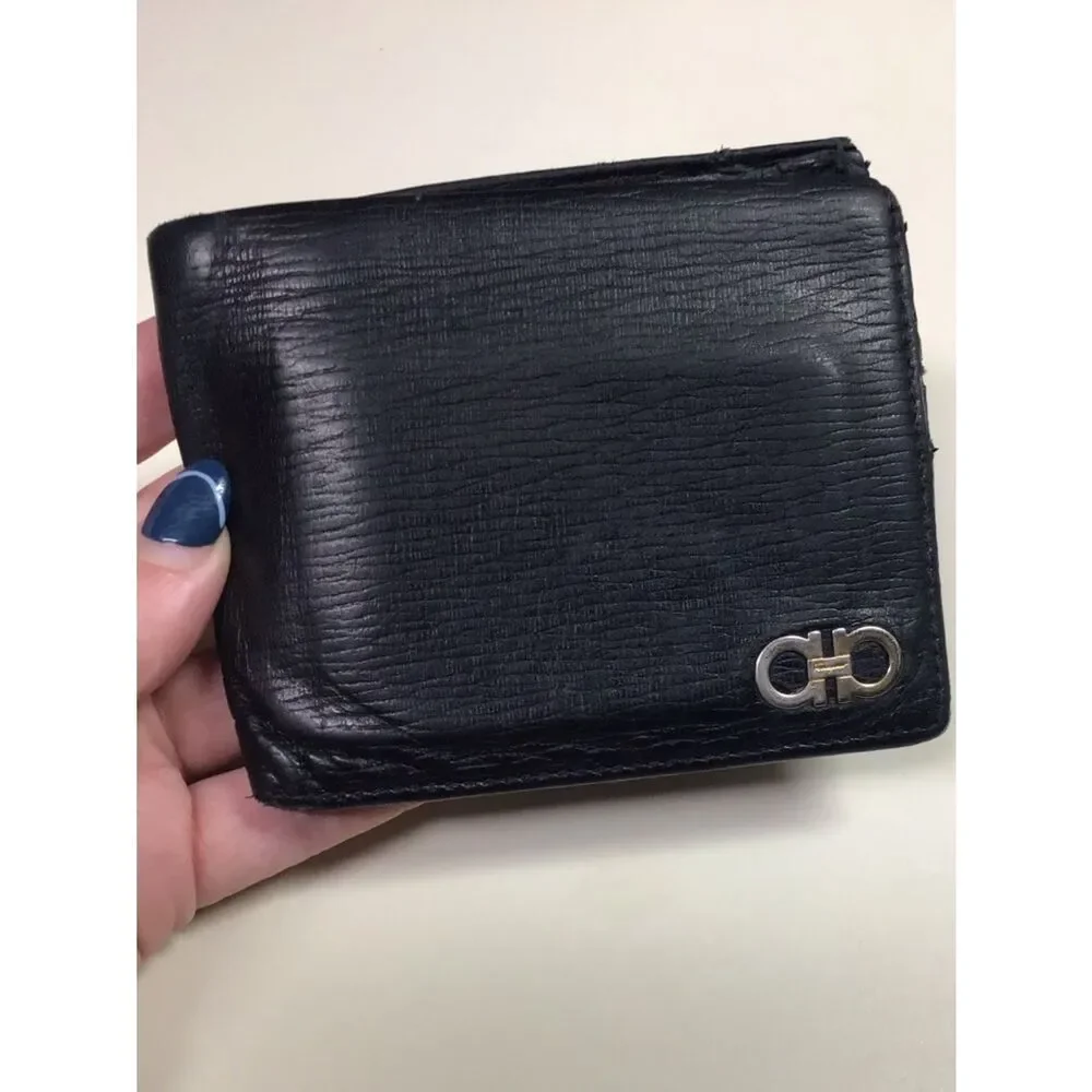 Salvatore Ferragamo black leather