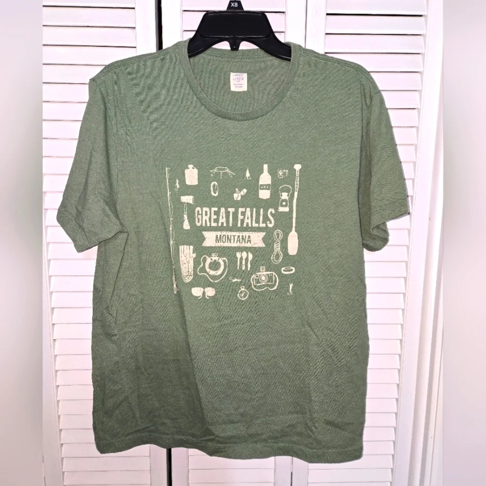J. Crew Men's M Great Falls Montana Graphic Tee
