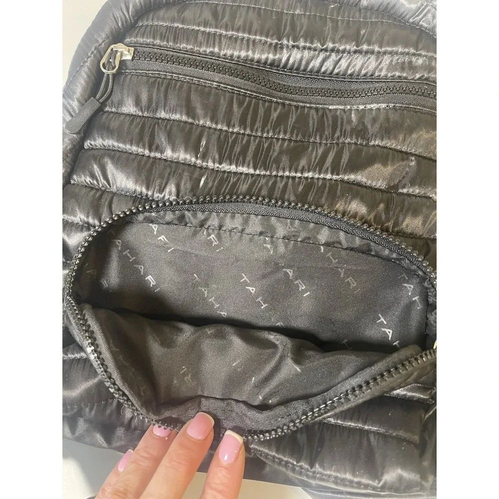 Tahari black quilted