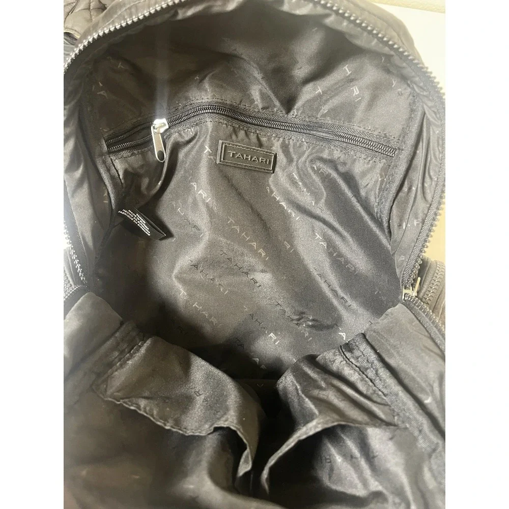 Tahari black quilted