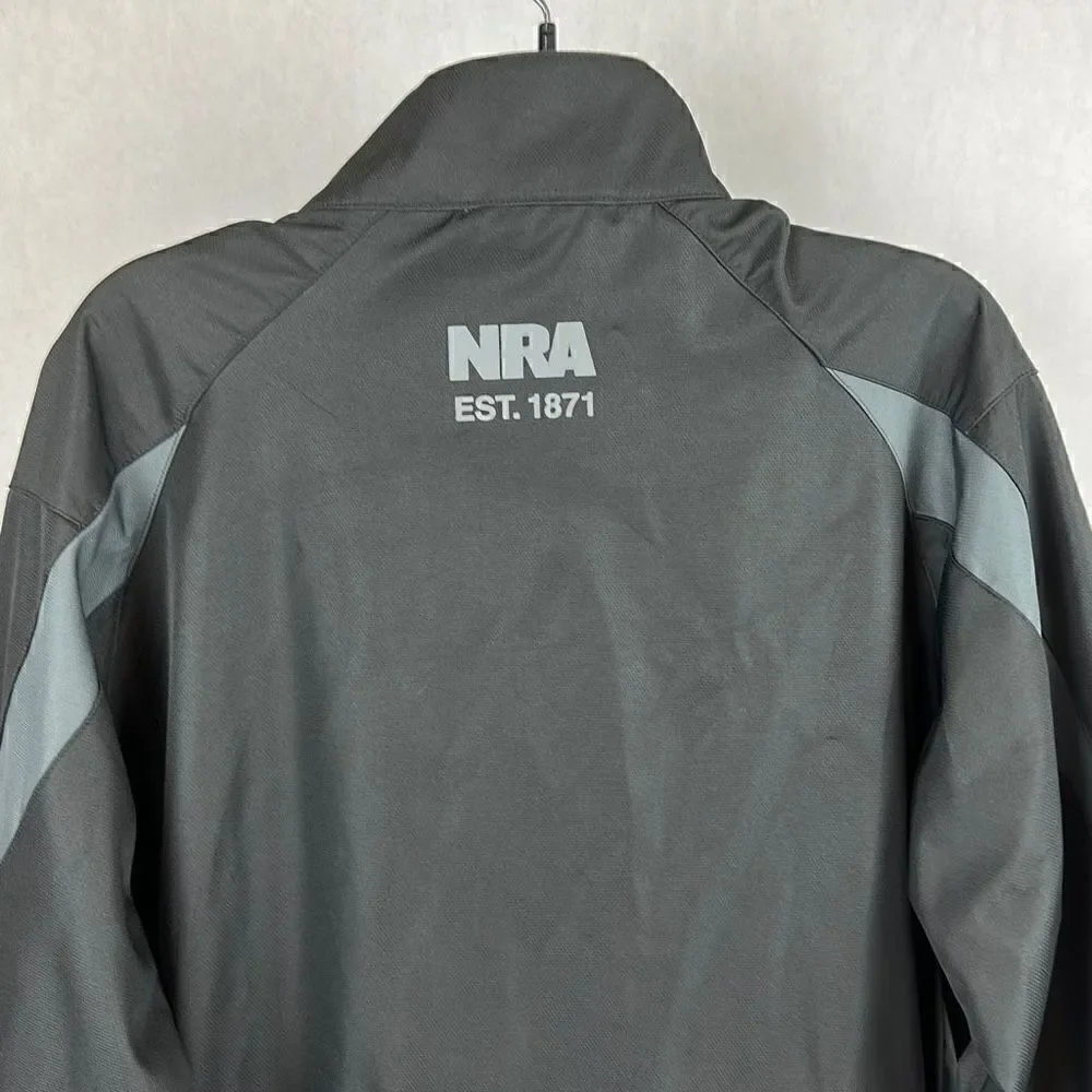 NRA Lightweight Jacket Size XL Black Gray Windbreaker