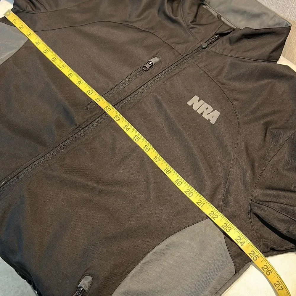 NRA Lightweight Jacket Size XL Black Gray Windbreaker