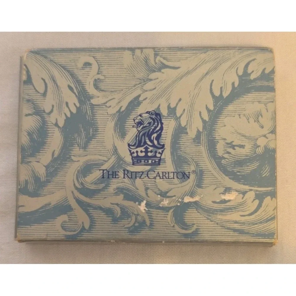The Ritz-Carlton Hotel Vintage Sewing Kit Vintage Blue Color With Cover Used