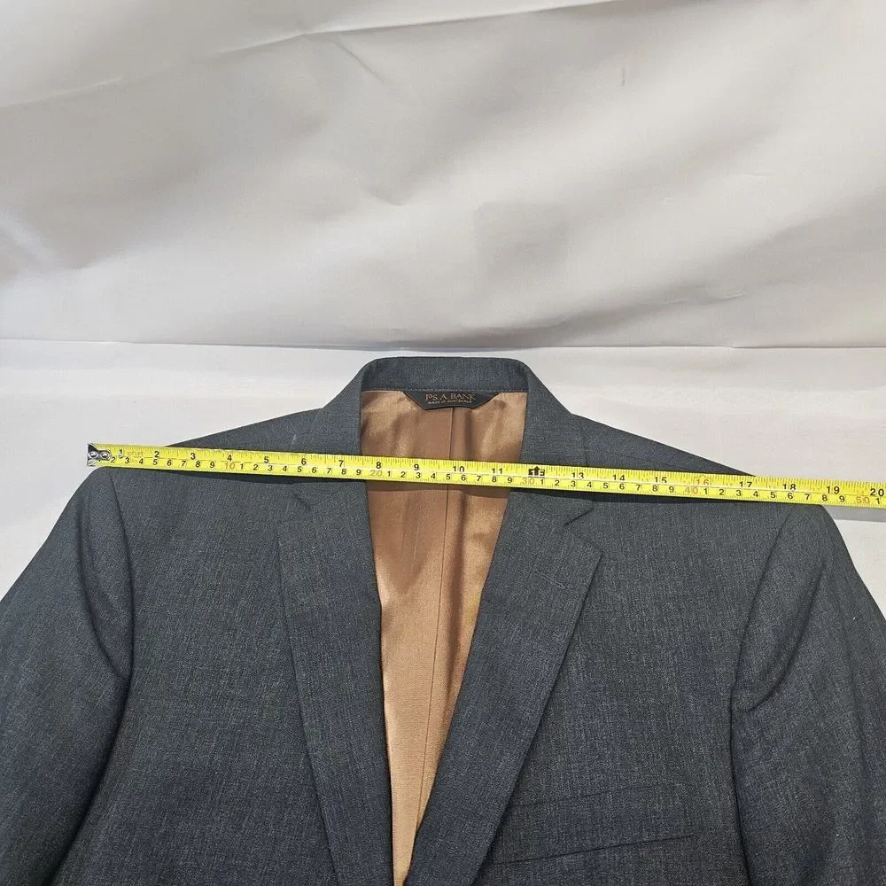 Joseph Jos. A.‎ Bank Joseph Blazer Sports Coat Dark Gray 40L Solid Slim Fit