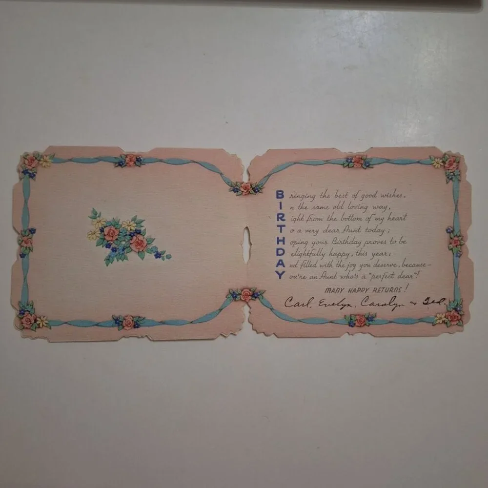 Vintage Birthday Card this vintage