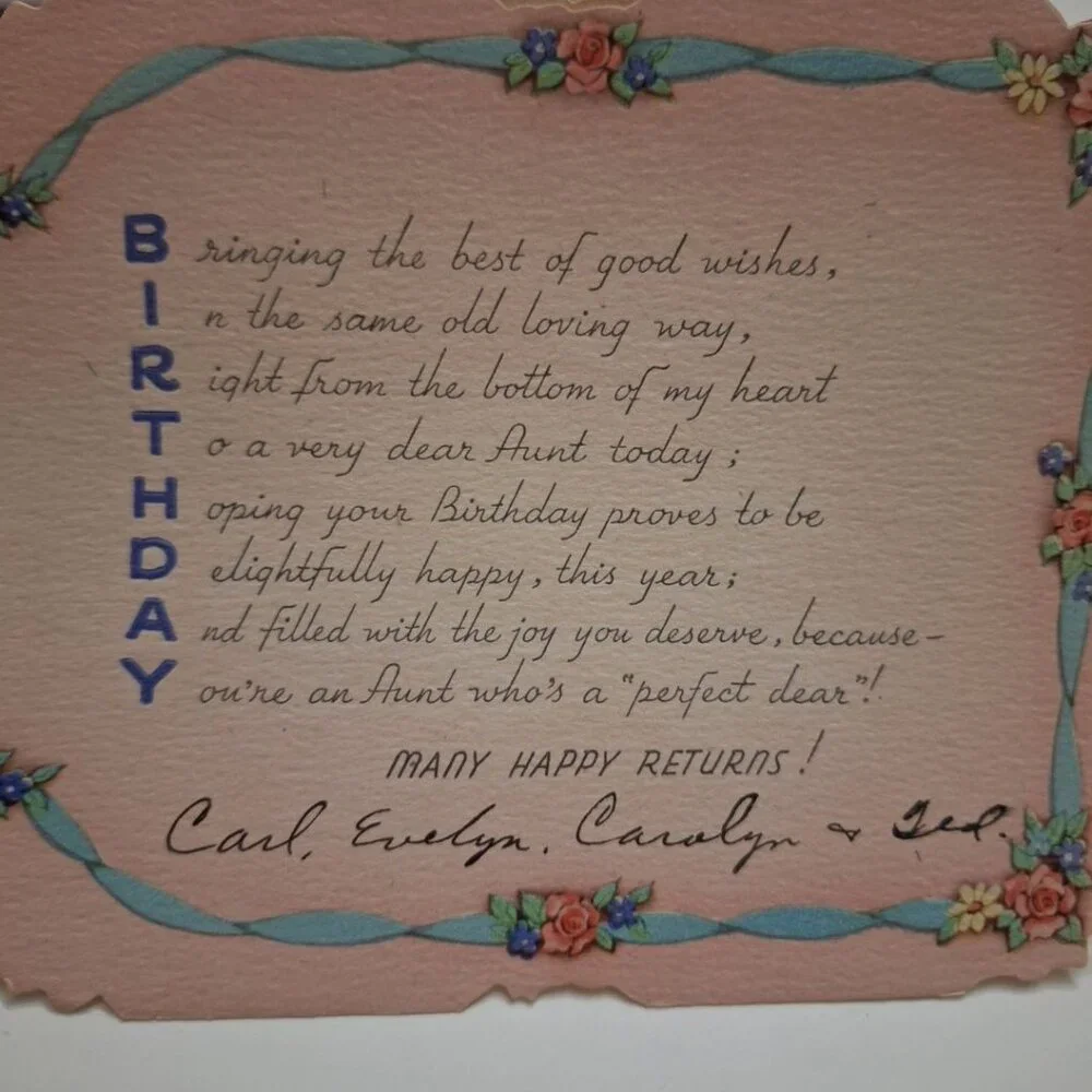 Vintage Birthday Card this vintage