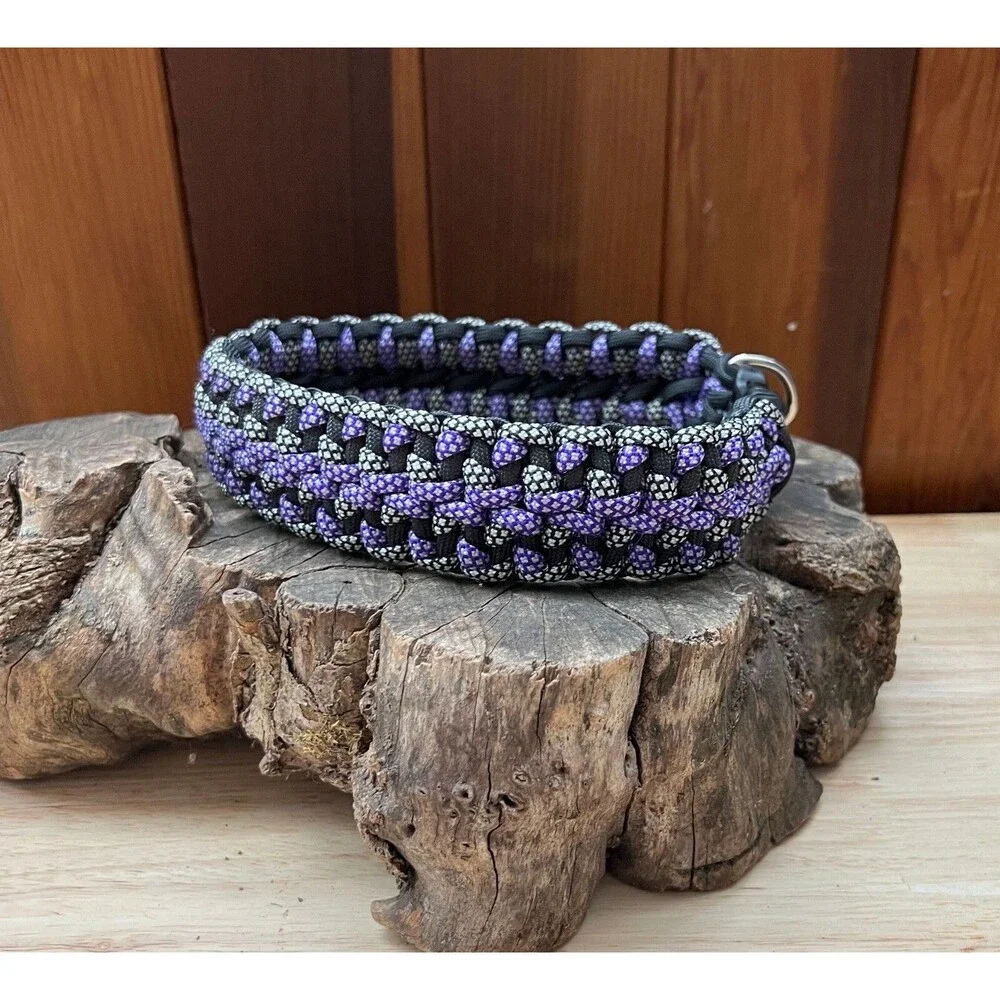 Fits 16 in. Neck Size, Quick Release Paracord Dog Collar HANDMADE NEW