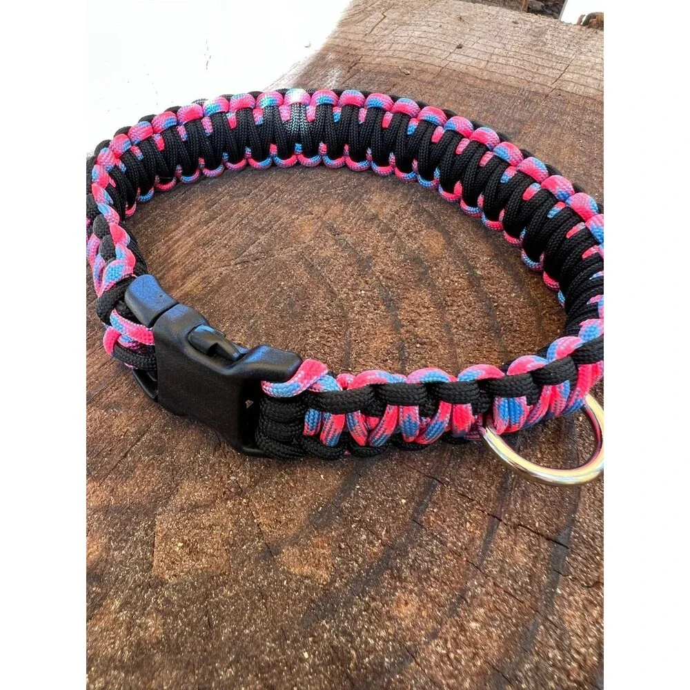 Fits 14 in. Neck Size, King Cobra Paracord Dog Collar HANDMADE NEW