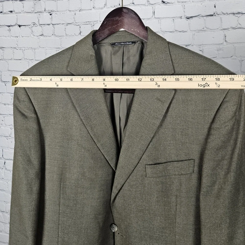 H.W.‎ Rosenblum Jack Victor Cashmere Blazer 45S Green Sport Coat Union Made...