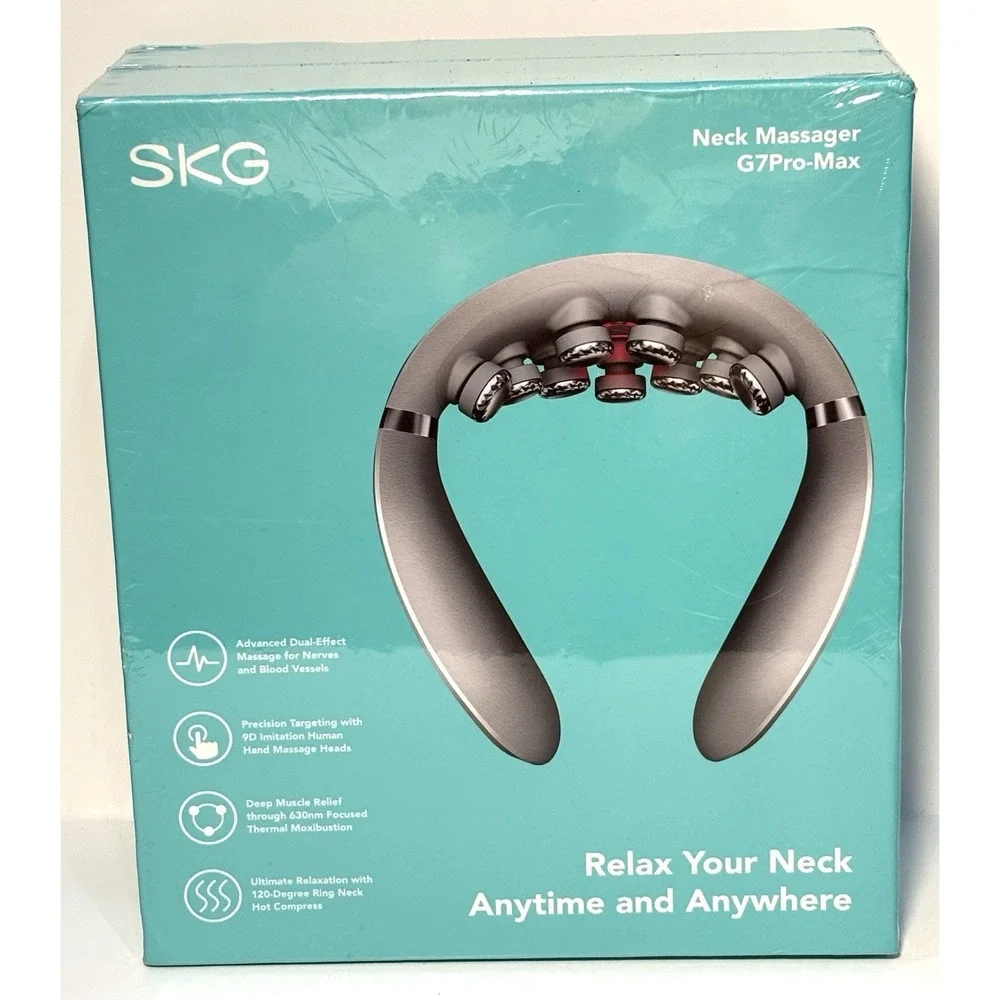 SKG G7 Pro Max Neck Massager Heated Shiatsu Deep Tissue Rechargeable New