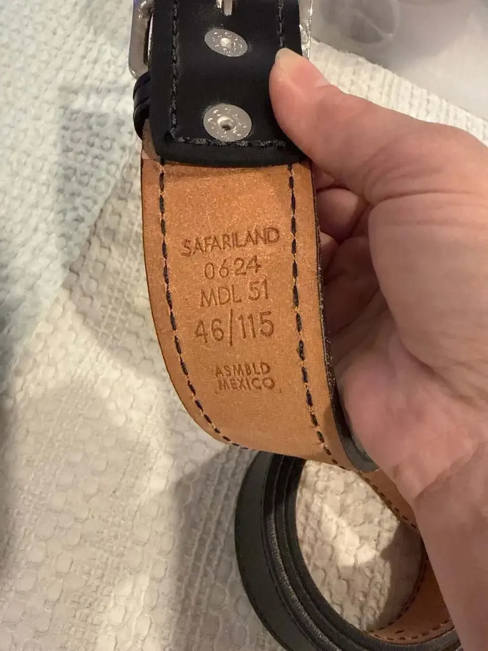 Safariland Model 51 Plain Leather Duty Belt Size 46
