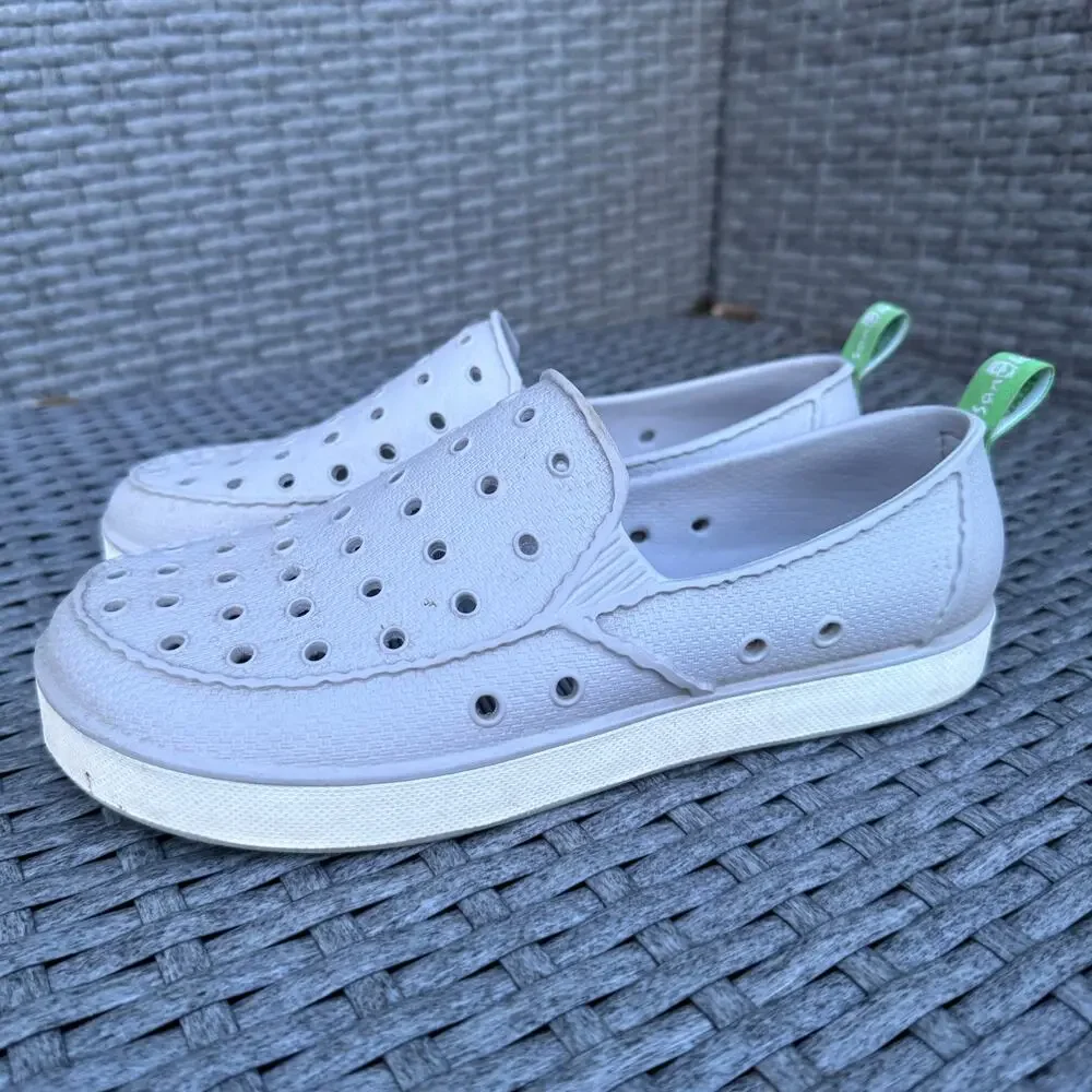 Sanuk‎ Lil Walker Shoes Loafers Slip On Comfort Waterproof Gray Kids Size 4