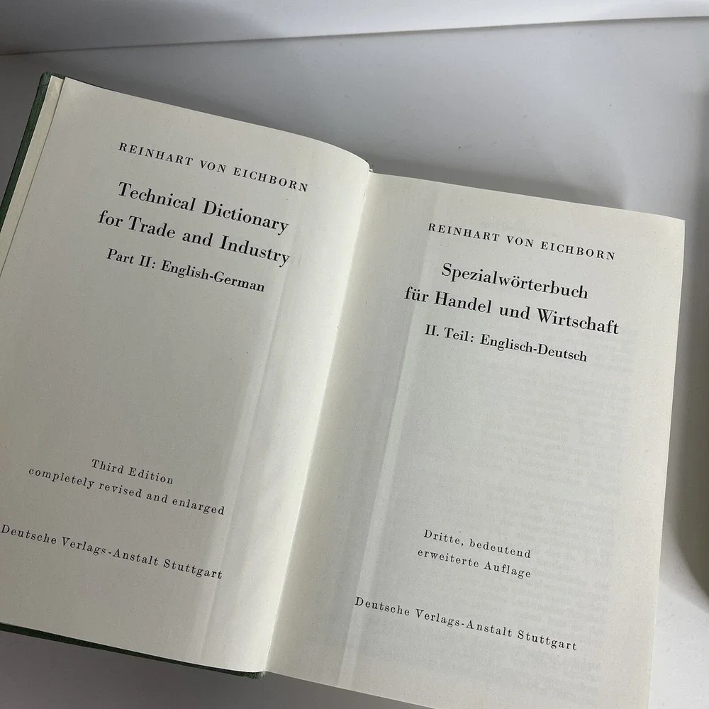 Schoffler - Weis  English - Deutsch Taschenworterbuch Dictionarys‎ Wirtschaft