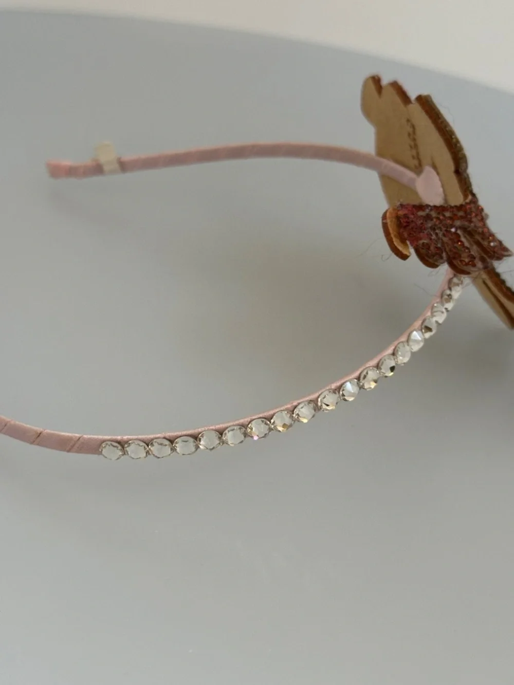 Neiman Marcus Brown and Red Reindeer Rhinestone Kids Headband