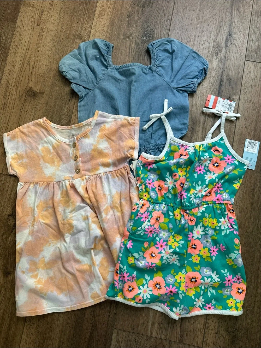 NEW! Girl’s BUNDLE, Dress, Rompers, Floral, Chambray, Tie-Dye, Summer, 5T