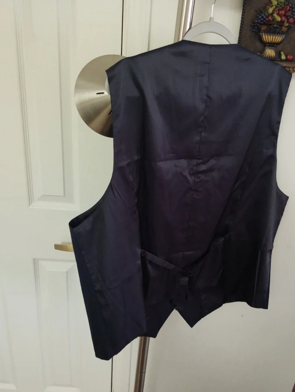 Hisdern Men's Navy Dress Vest - Classic Formal Waistcoat 3XL NWT
