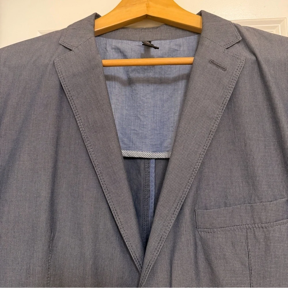 Hugo Boss Gray Sporty Two-Button Blazer in cotton fabric