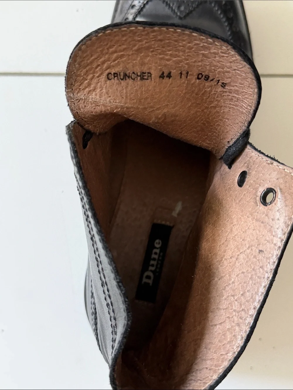 Dune London black leather