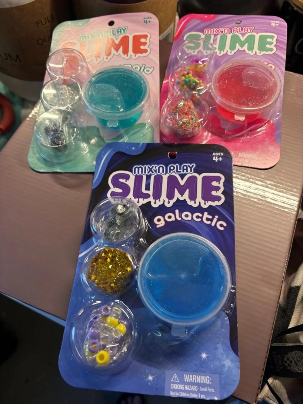 Slime Galactic Blue - Glitter & Bead Mix