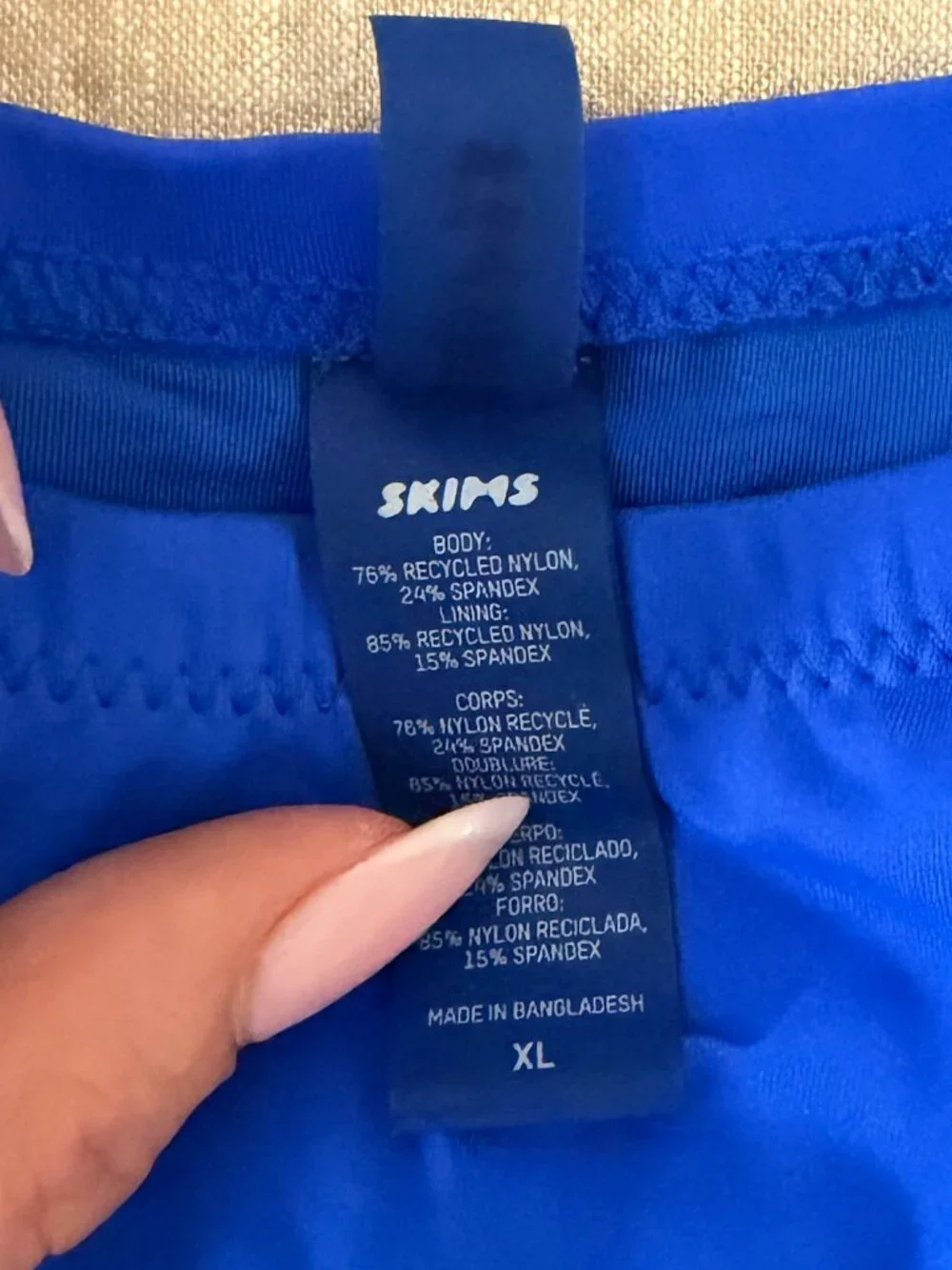 SKIMS swim blue