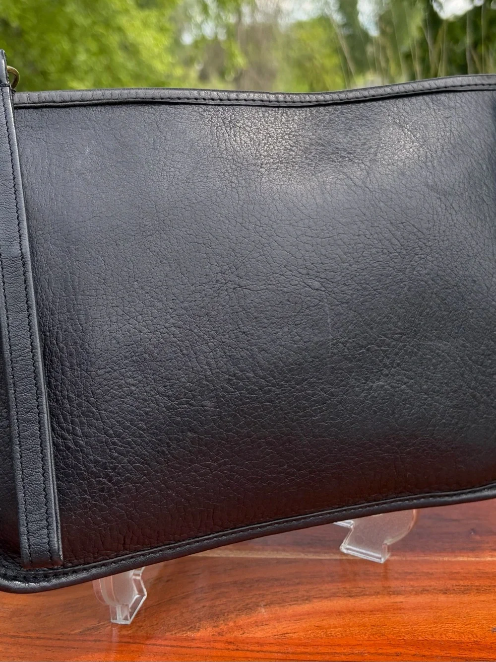 Vintage COACH Navy Bonnie Cashin Zippered Clutch EUC