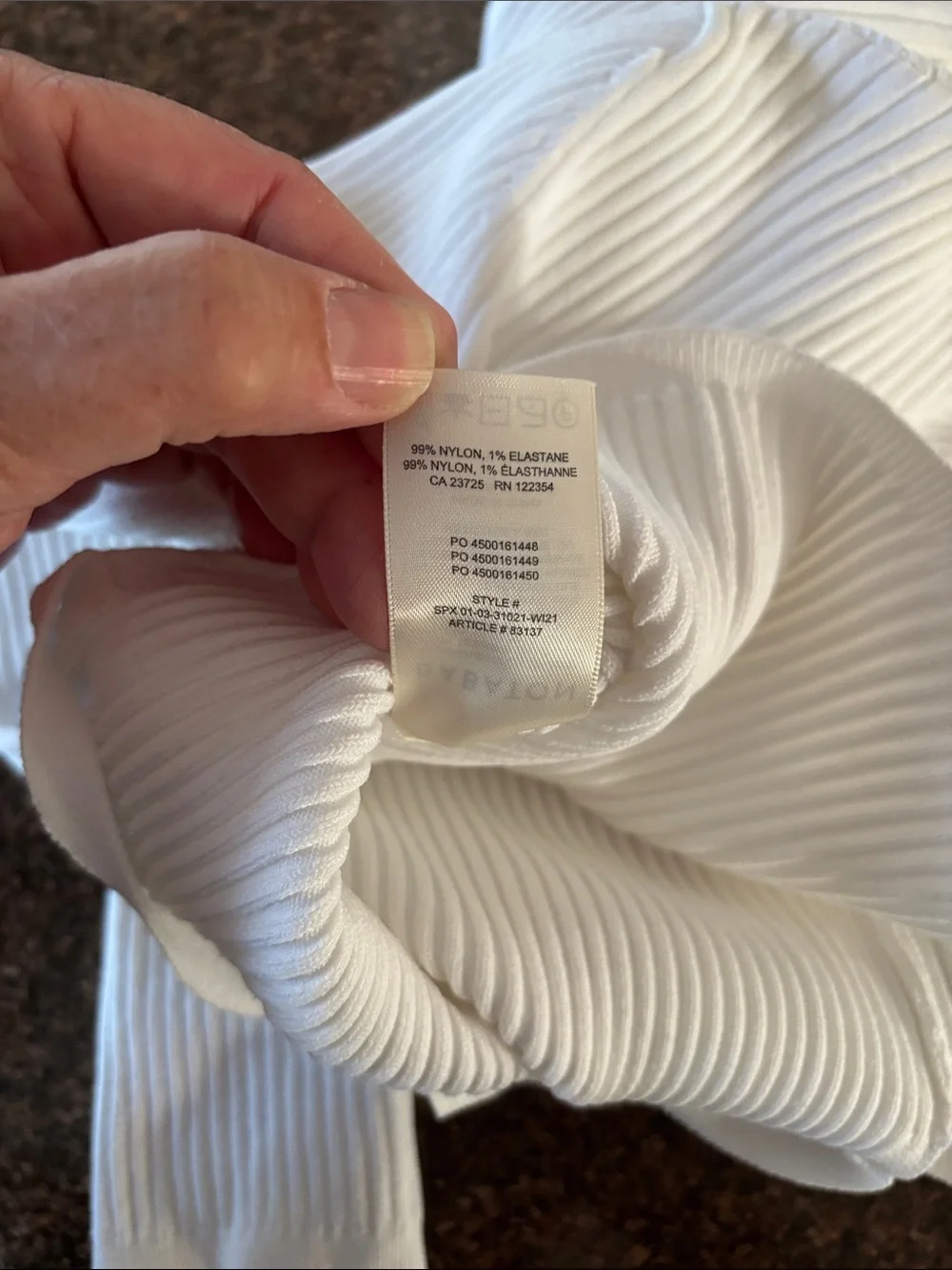 Aritzia/Babaton Ladies White Ribbed Sculpt Knit Tie Back Sweater-XS