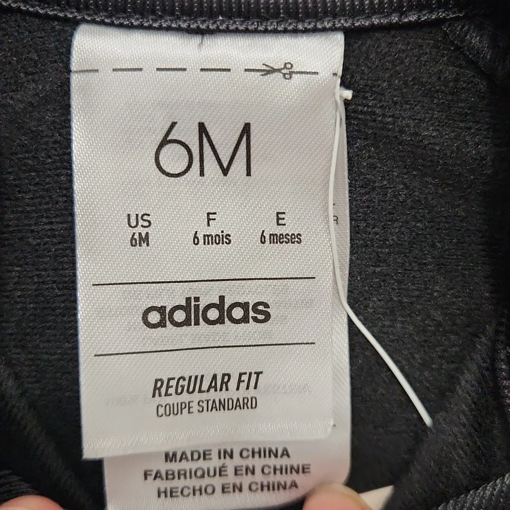 NWT Adidas Black Infant Track Jacket Size 6 months