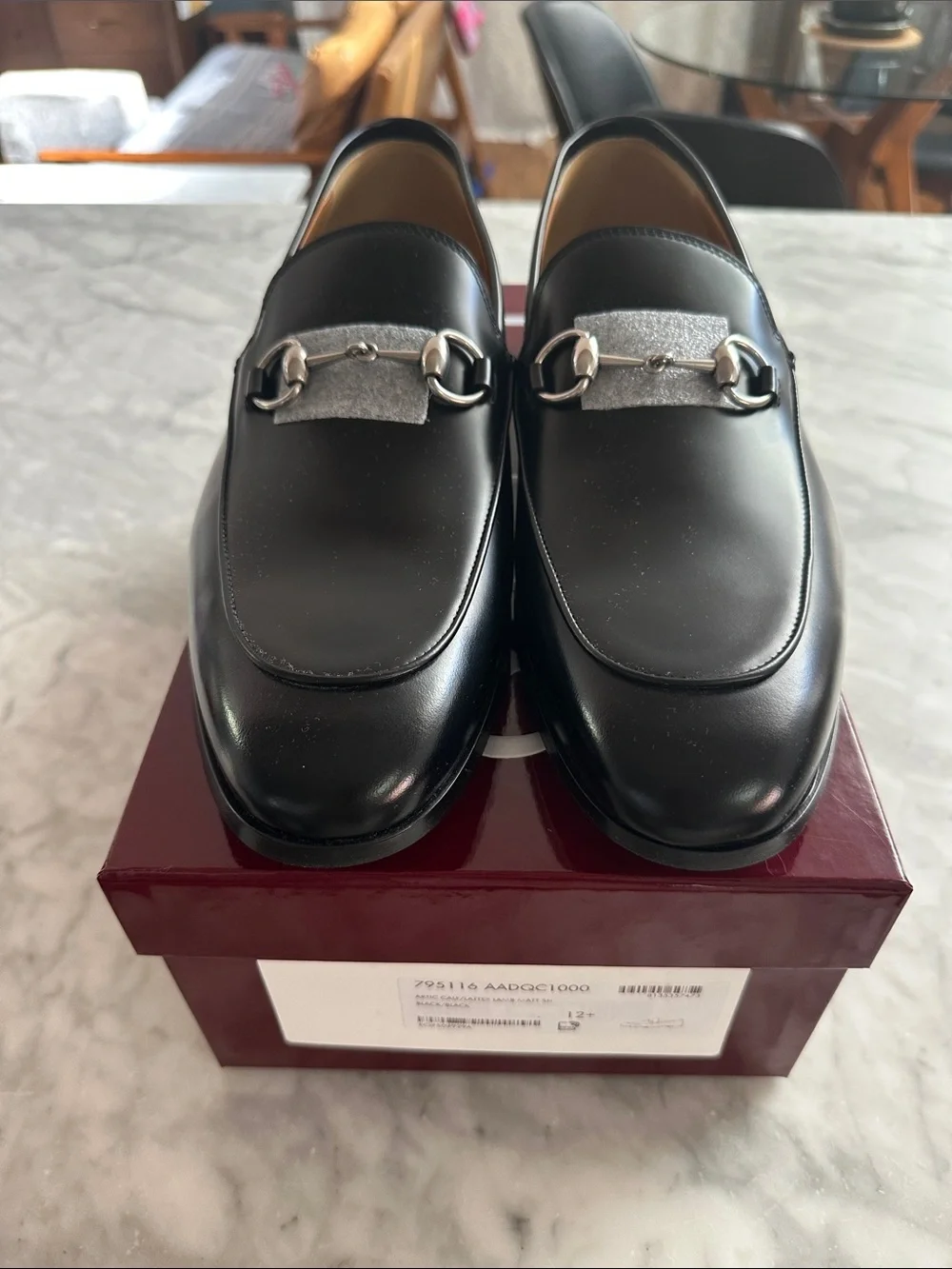 Gucci Princeton Black Leather Horsebit Loafers size 12.5 but fit like 14-14.5