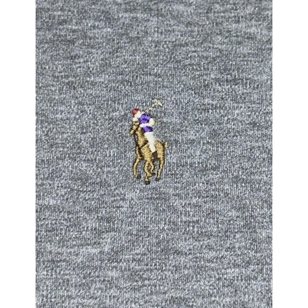 Polo Ralph Lauren Polo Shirt Mens XL Gray Solid Cotton Knit Pony Logo Casual