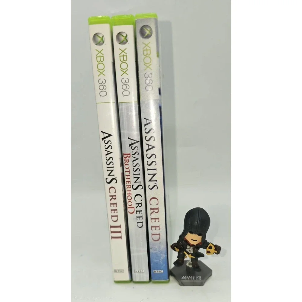 Assassin’s Creed Bundle Xbox 360 - AC 1, Brotherhood, AC III + Figure & Manuals