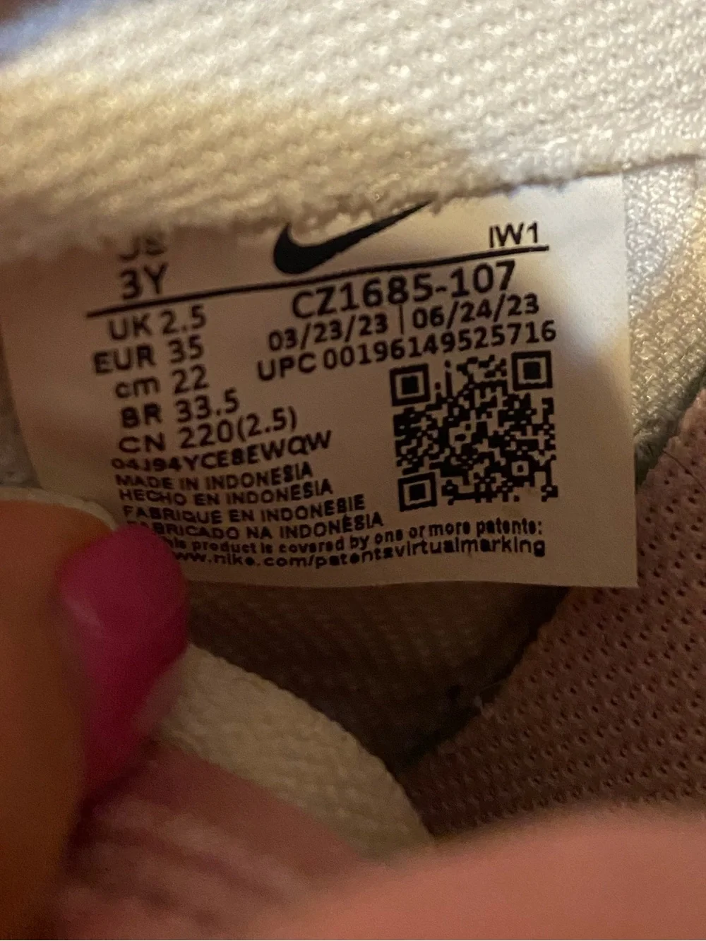 Nike shown left