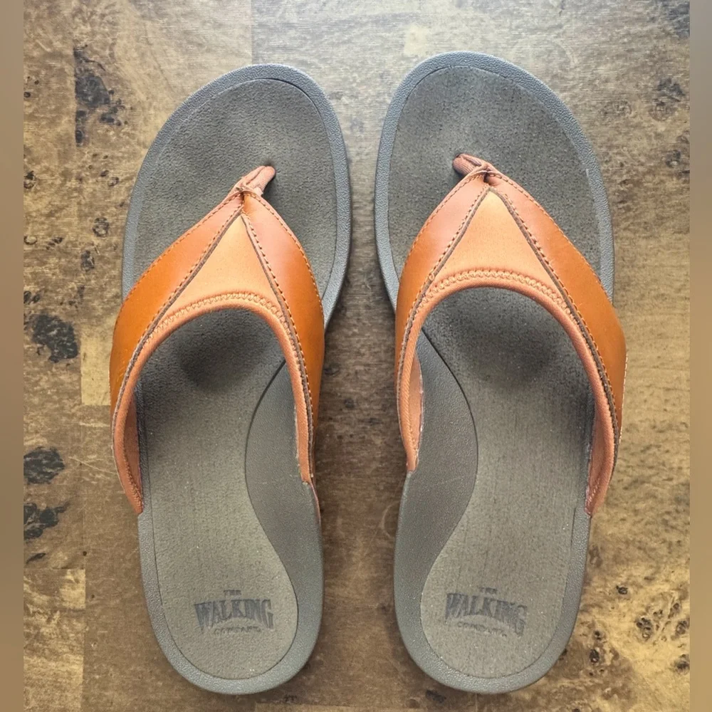 Abeo Balboa Sandals - Carmel Brown with Metatarsal Support - Size 7.5