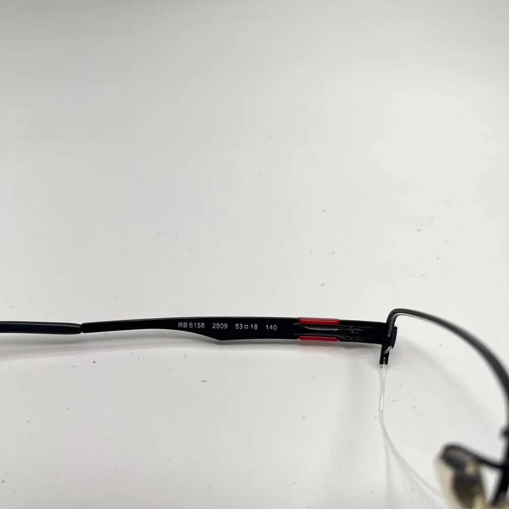Ray-Ban Eyeglasses Frames RB 6158 2509 Black 53-18-140 Half Rim 1272