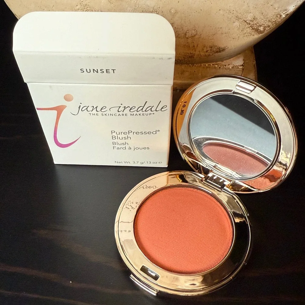 Jane Iredale PurePressed Blush Sunset 3.7g 0.13oz New in Box Mineral Makeup‎