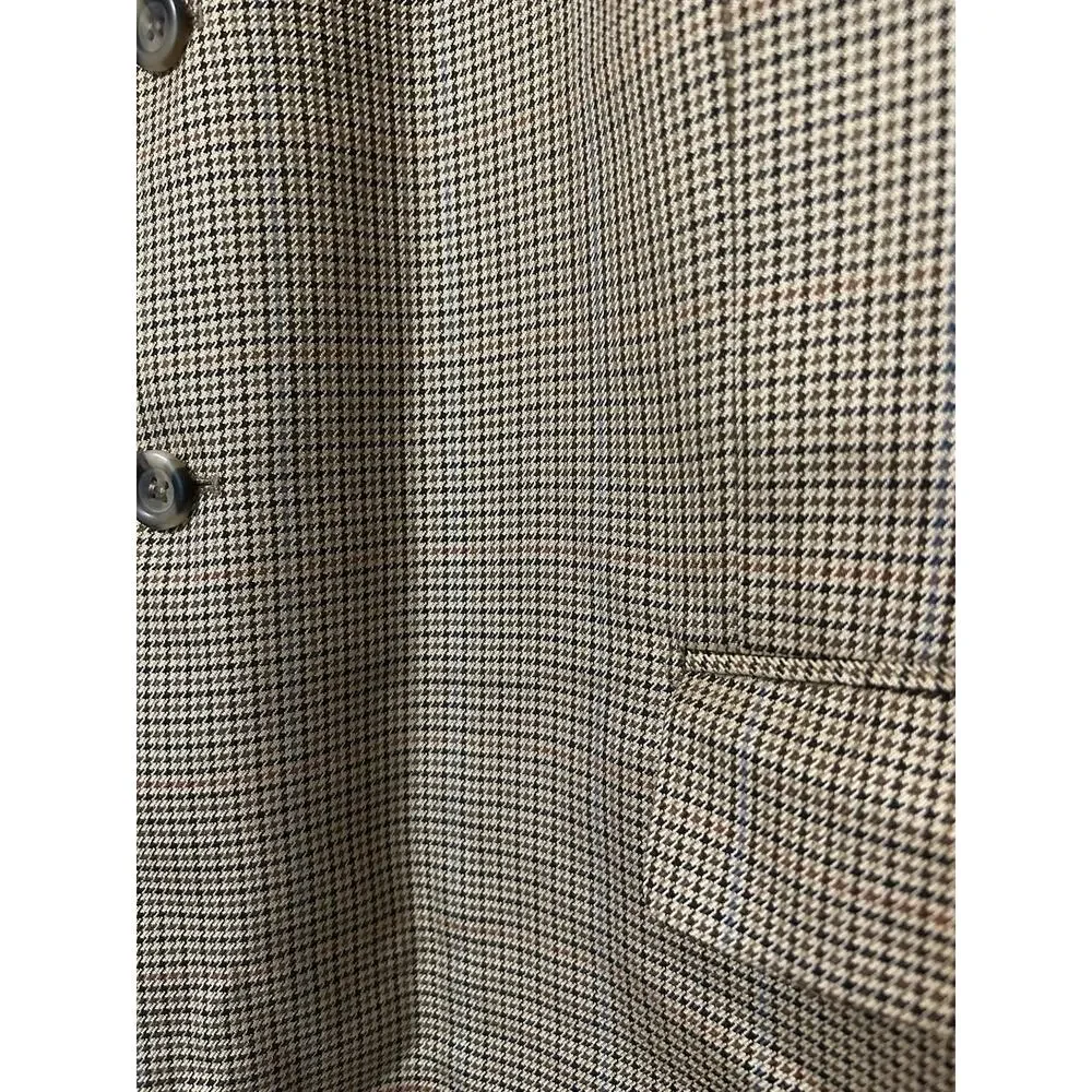 Pronto Moda Italia Blazer 52R Houndstooth Silk Wool Cashmere Lana Lux Sport Coat