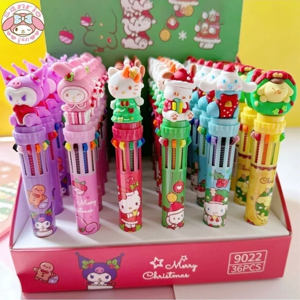 Sanrio Ballpoint Pen Christmas 10-color Cartoon Pen 0.5mm NEW!