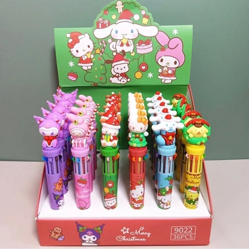 Sanrio Ballpoint Pen Christmas 10-color Cartoon Pen 0.5mm NEW!