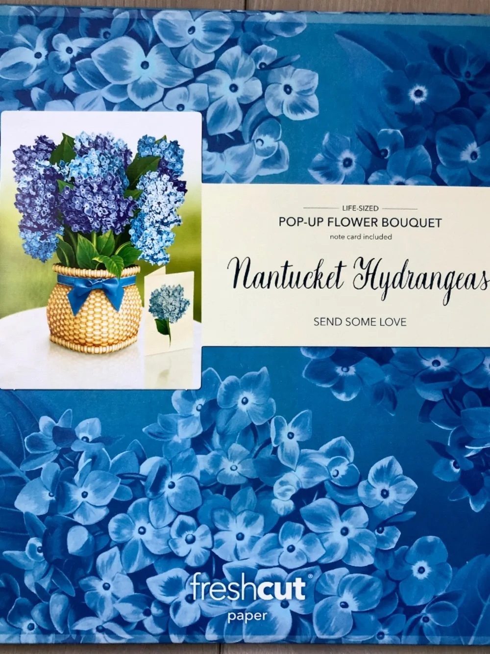 New Hydrangea Freshcut Paper 3D‎ Pop Up Bouquet
