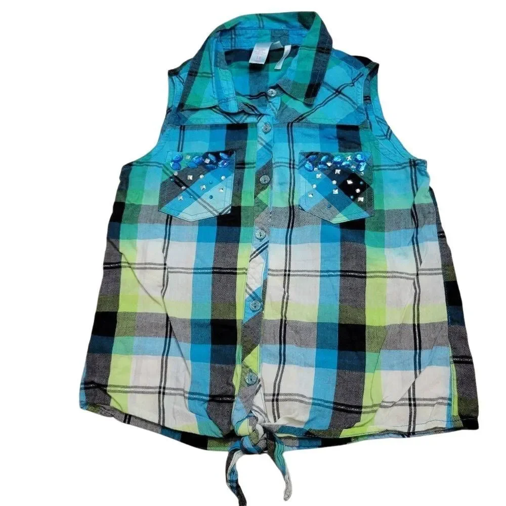 Justice buttondown shirt 12