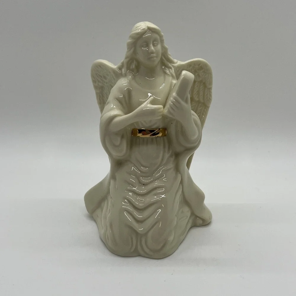 Lenox‎ Guardian Angel Playing Harp Porcelain Figurine 4 1/2