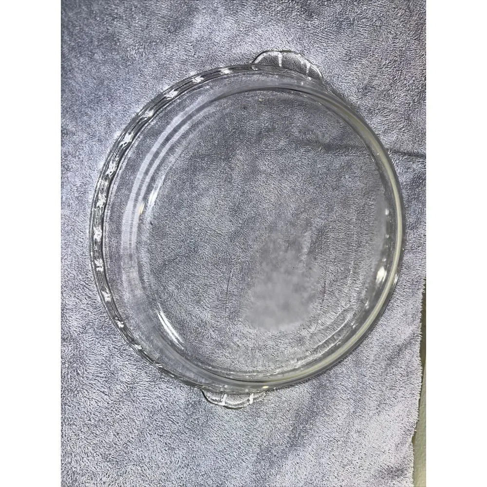 Pyrex Clear Glass Pie Plate Baking Deep Dish Pan - 9.5 Inch ‎ Scalloped #229