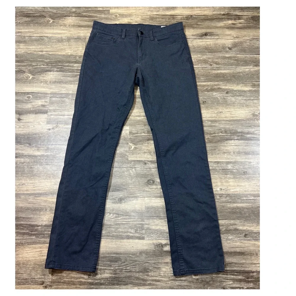 English Laundry Men's Dark Navy Twill Pants 32x34 Casual Trousers‎ Relaxed Fit