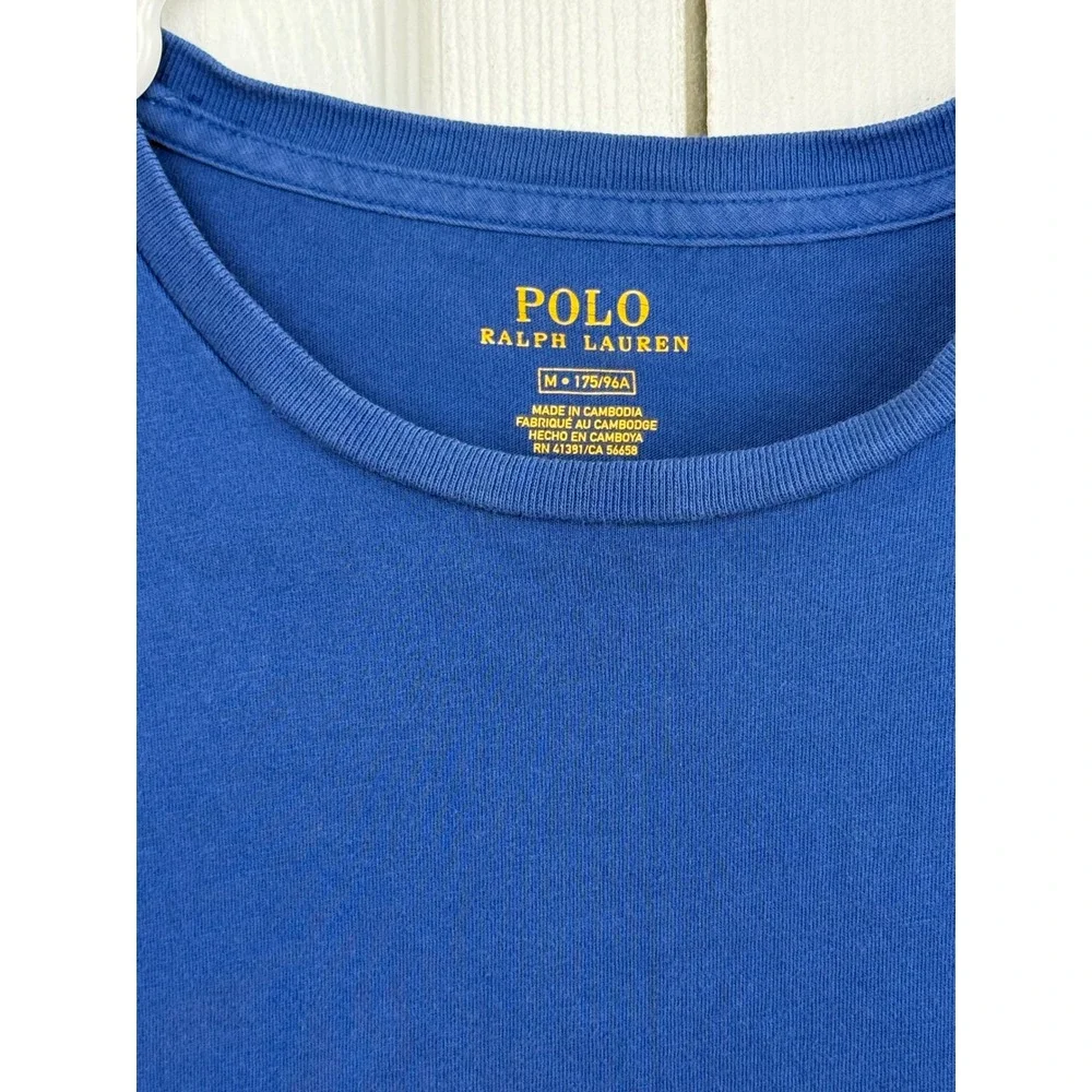 Polo Ralph Lauren Men's Blue Crew Neck T-Shirt Pony Logo‎ Size M