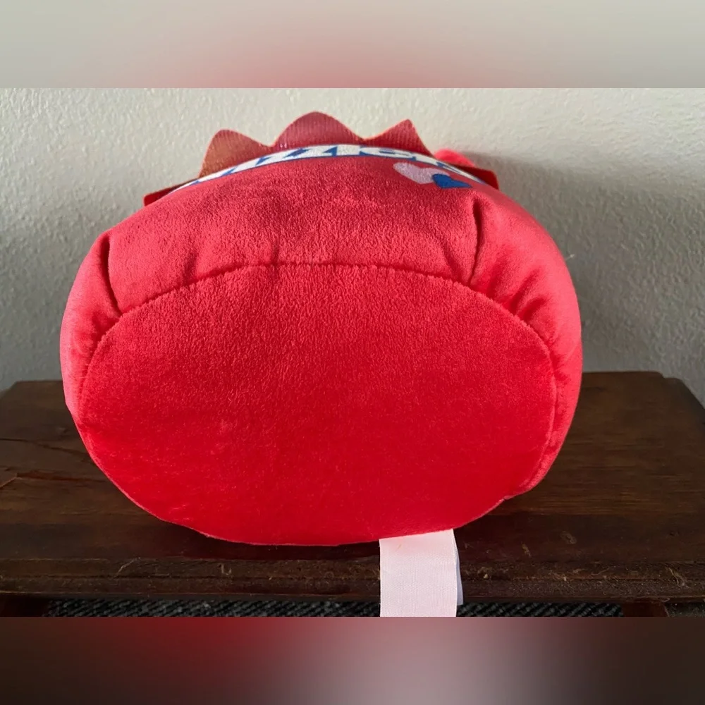 Twizzlers Plush Cat Pillow - Red & Pink Candy Logo Squishmallows 8”