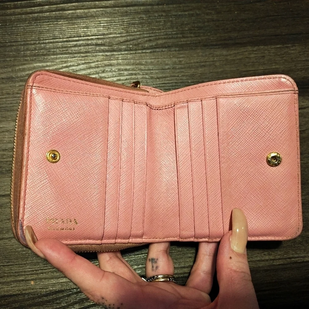 Prada compact wallet