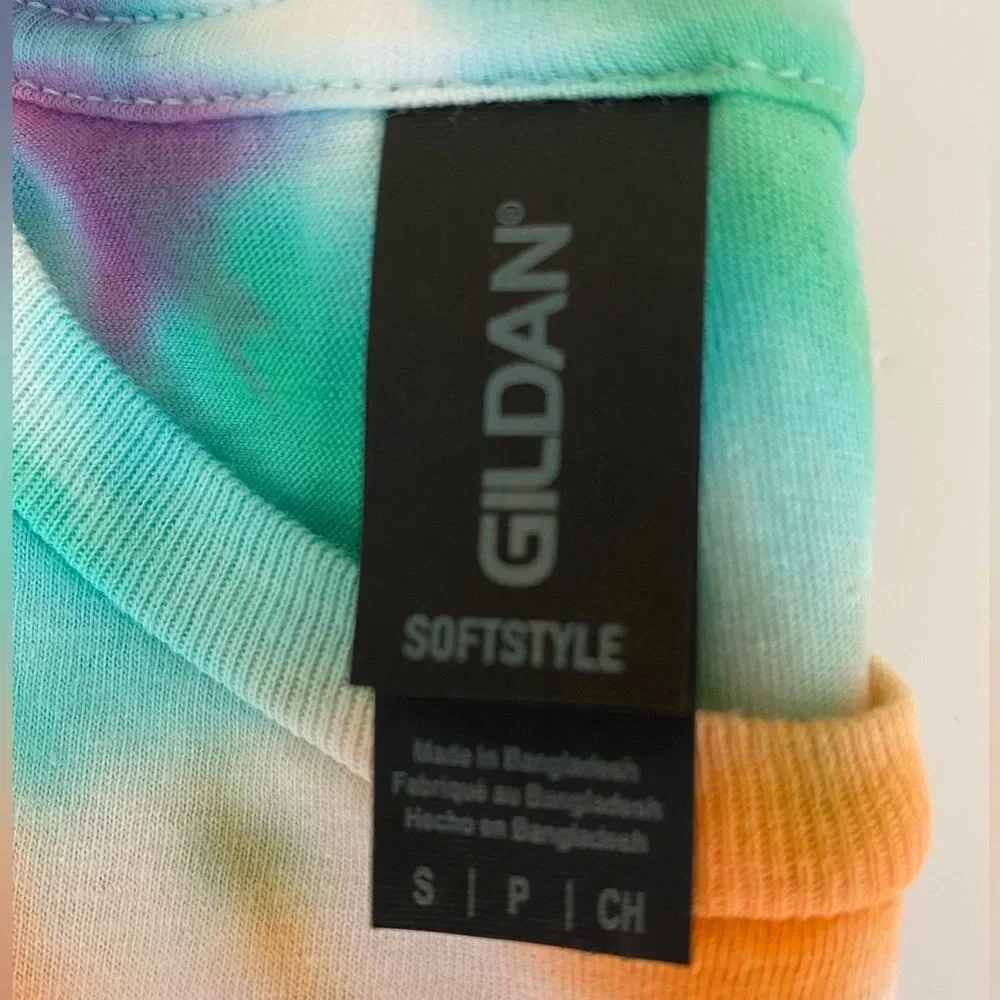 NEW Unisex Small GILDAN Soft Style Multi Colored Tie Dye T-Shirt Bundle of 3